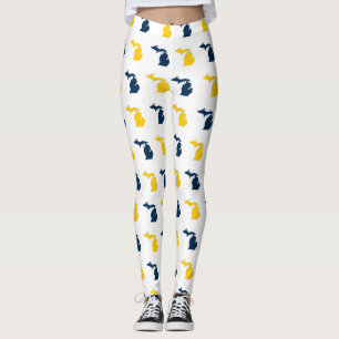 Legging Estado amarelo e azul do milho de teste padrão de