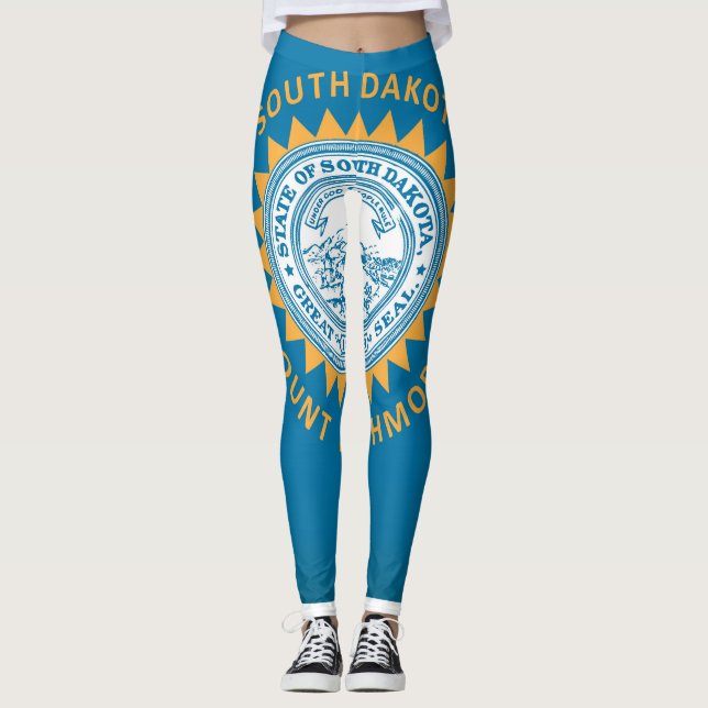 Legging Estado legal Da Dakota Do Sul Flag Fashion (Frente)