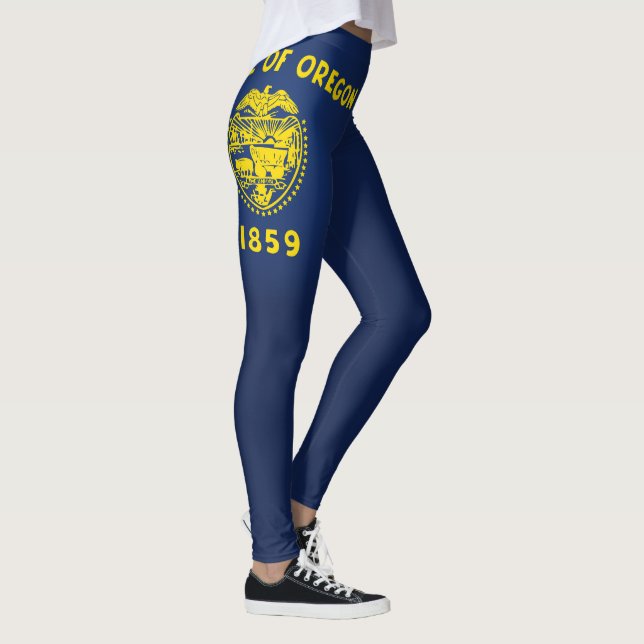 Legging Estado legal Da Moda De Bandeira De Oregon (Direita)