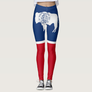 Legging Estado Legal Da Moda De Bandeira Do Wyoming