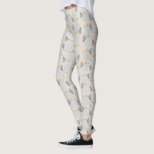 Legging Estampa Botânica de Dólar de Areia de Verã (Esquerda)