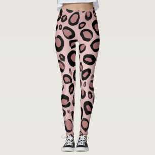 Legging Estampa de manchas de leopardo onça pintada de ros