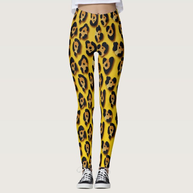Legging estampa de pele de leopardo (Frente)