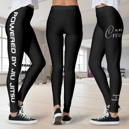 Legging Estampa Personalizada Jiu Jitsu Crew Spats Preto