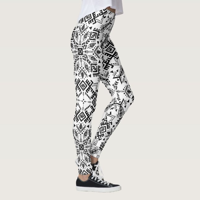 Legging Estampado de Tejido Artesanal | Efecto Punto Boho  (Direita)