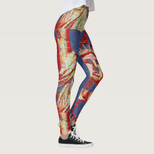 Legging Estátua da liberdade com a 4o da nuvem da palavra