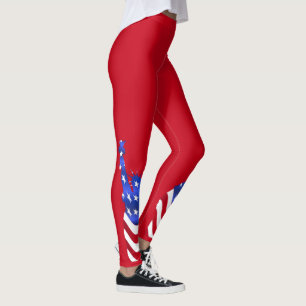 Legging Estátua da Liberdade dos Estados Unidos Bandeira 