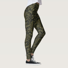 Legging Estética Greenerescente - Folhas Escuras e Folhas