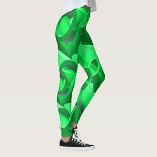 Legging estilo abstrato de canos 3d com arte digital moder