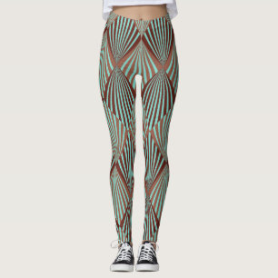 Legging Estilo Art Deco, textura perfeita.