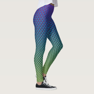 Legging Estilo da Sereia ~ Azul e Verde