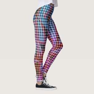 Legging Estilo das cestas em tons de rosa escuro, lilás, r