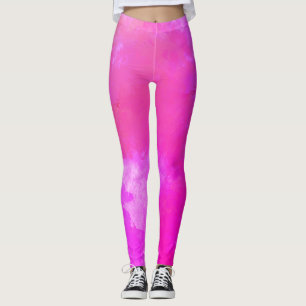 Legging Estilo de Abstrato Rosa Quente