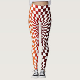 Legging Estilo de Artéria Geométrica de Ilusões Ópticas de
