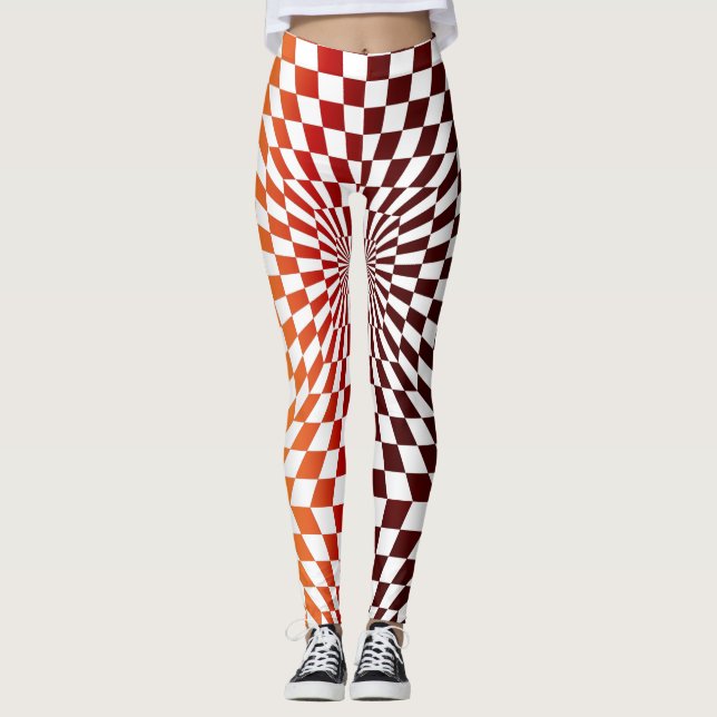 Legging Estilo de Artéria Geométrica de Ilusões Ópticas de (Frente)