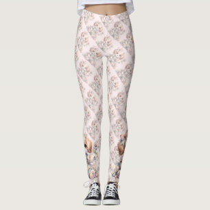 Legging Estilo de Cachorro Cottagecore Kawaii Aconchegante