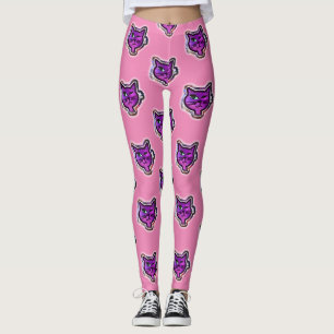 Legging Estilo de Cartoon do Cosmos Sparkle Winking Cat