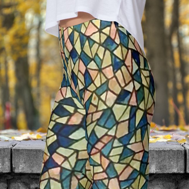Legging Estilo de Cubismo Negrito (Bold Cubism Style )
