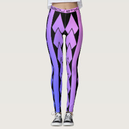 Legging Estilo de legenda violeta desgradé tribal