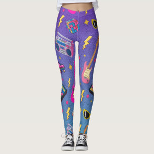Legging Estilo de Tendência Moderna dos anos 80 Bonito Neo