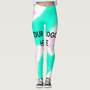 Legging ESTILO DE TEXTO MÍNIMO SIMPLES PRESENÇA verde aqua