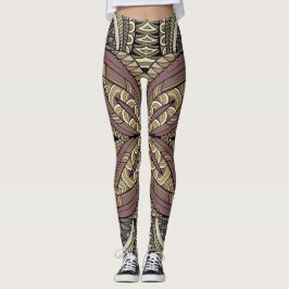 Legging Estilo de Vintage - padrão geométrico de boho