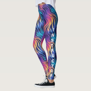 Legging Estilo Groovy dos anos 90 Multicolor Boho