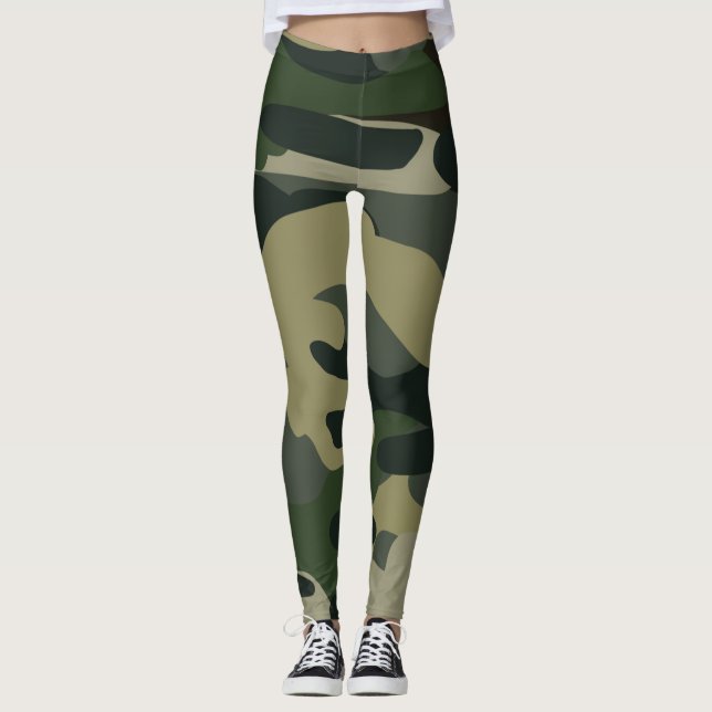 Legging Estilo Militar Verde (Frente)