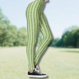 Legging Estilo Minimalista com Brilho de Pistácio Suave
