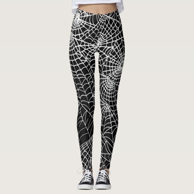 Legging Estilo oculto do teste padrão assustador legal das (Frente)
