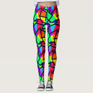 Legging Estilo retrorreflector vibrante Design Memphis 80s