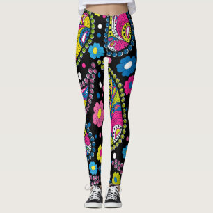 Legging Estilo tribal paisley, padrão étnico perfeito.