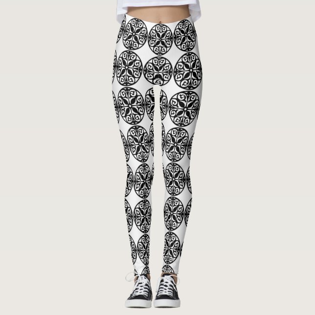 Legging Estilos Clássicos de Rolagem (Frente)