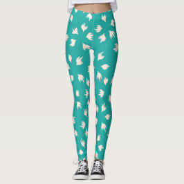 Legging estiloso Bebê Azul e branco