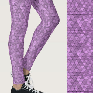 Legging Estiloso padrão geométrico moderno roxo