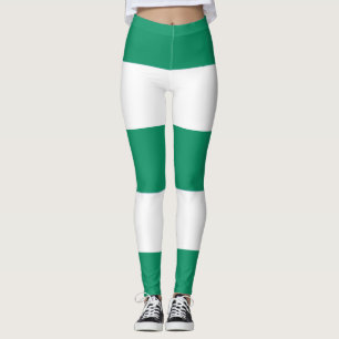 Legging Estiques verdes e brancos