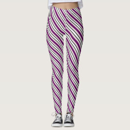 Legging Estirpes Brancas Roxas Modernas