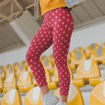 Legging Estrela Branca Vermelha Festiva<br><div class="desc">Um simples design de estrela vermelha e branca que é perfeito para a temporada de Férias!</div>