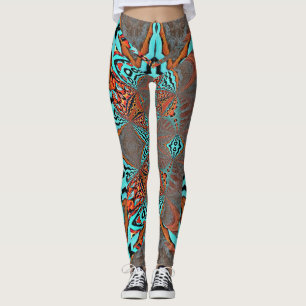 Legging Estrela da borboleta do Fractal do futuro