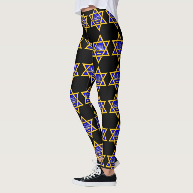 Legging Estrela de David & Menorah (Esquerda)
