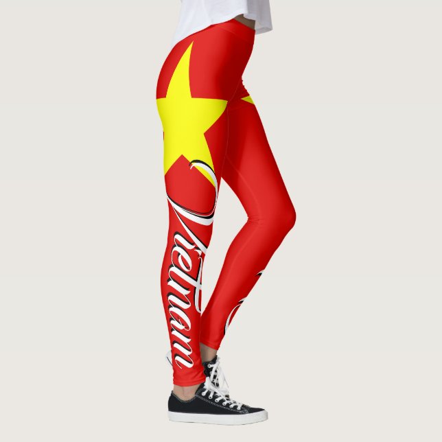 Legging Estrela impressionante da bandeira de Vietnam (Direita)