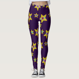Legging Estrelas Alienígenas Princesa Espacial com Olhos E