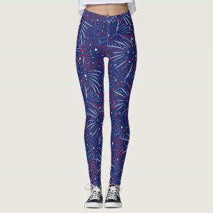 Legging Estrelas azuis brancas vermelhas dos
