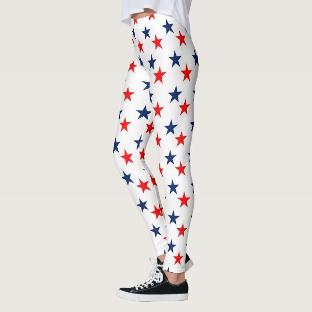 Legging Estrelas Azuis E Vermelhas (Esquerda)