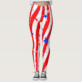 Legging Estrelas & caneleiras americanas do orgulho das