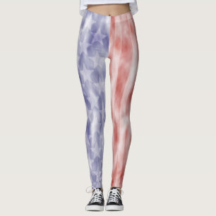 Legging Estrelas & caneleiras da bandeira americana das