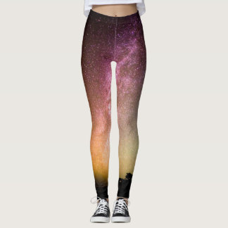 Legging Estrelas Cintilantes Galáxia Arco-íris