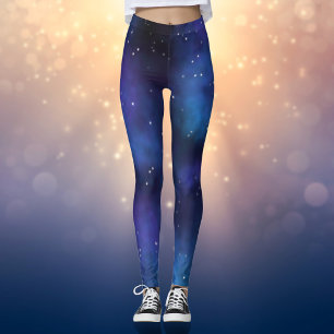 Legging Estrelas da Nebula Espacial