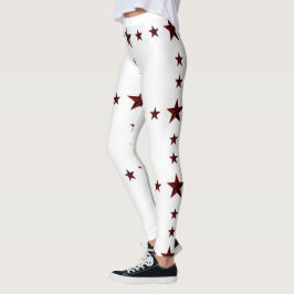 Legging Estrelas Deslumbrantes Impressão Confortável Elást