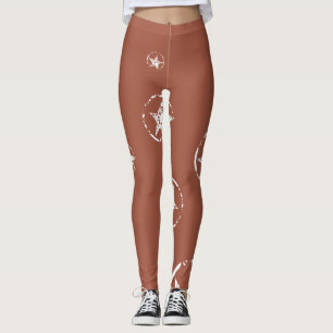 Legging Estrelas do Círculo Neutro do Tijolo